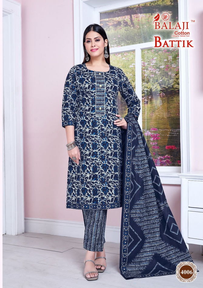 Balaji Battik Art Work Vol 4 Printed Readymade Dress
